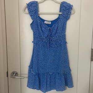 Blue summer mini dress